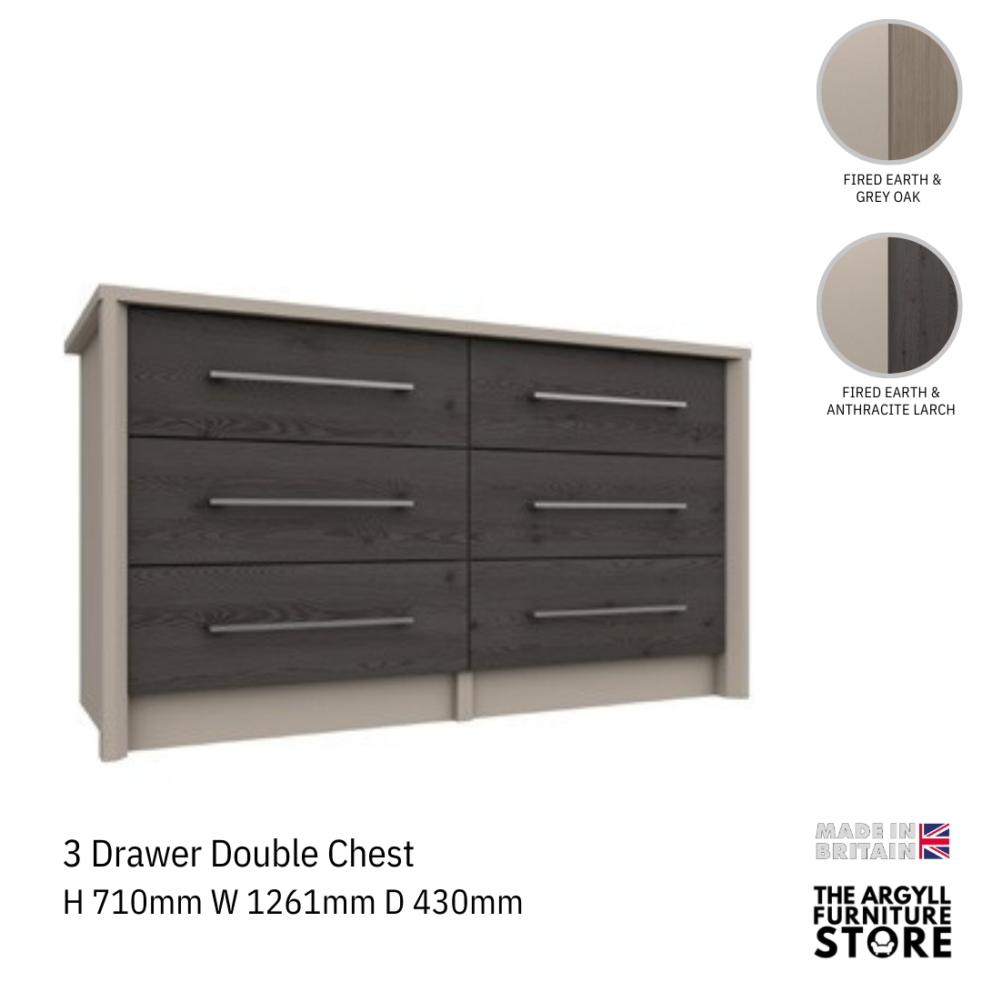 Burford 3 Drawer Double Chest