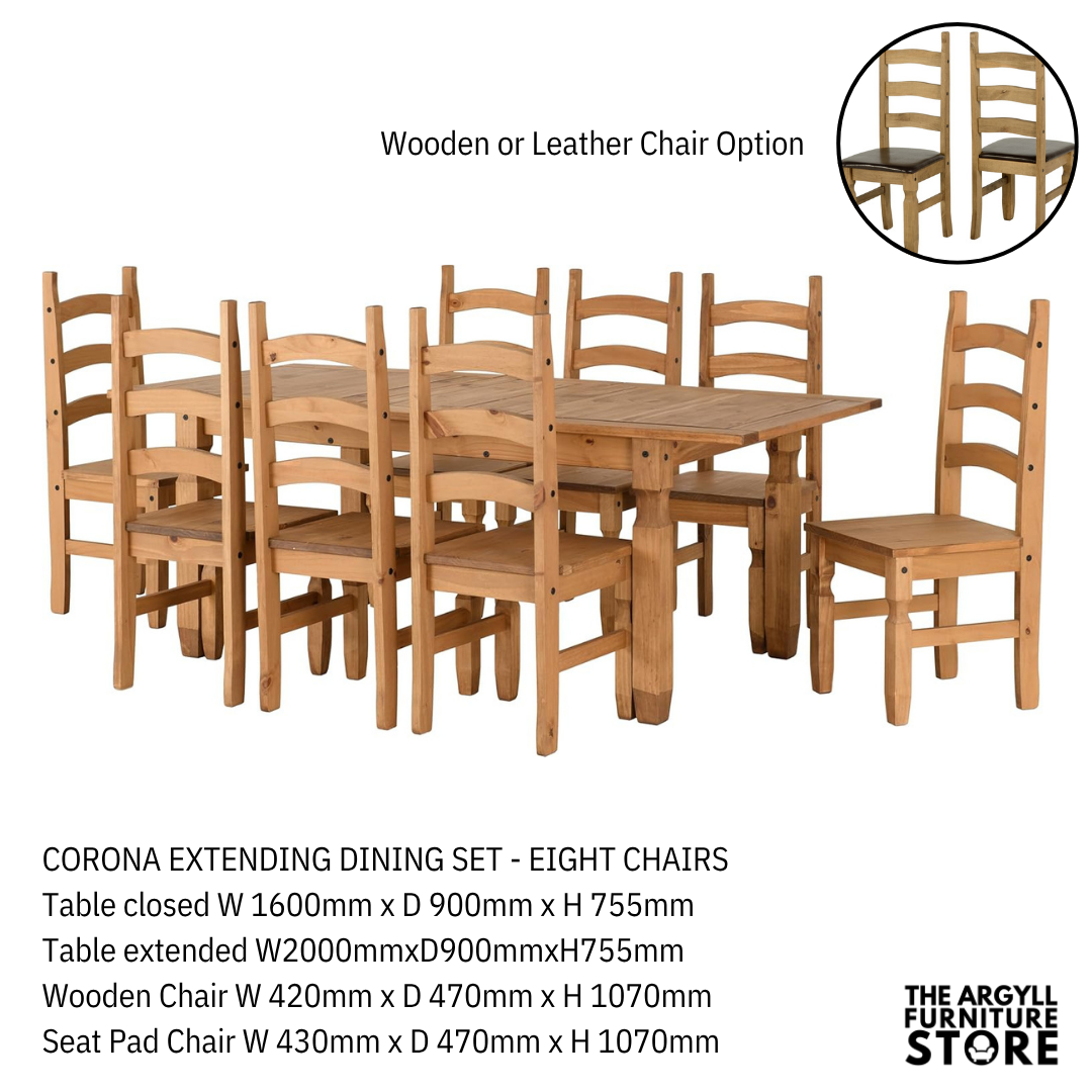 Corona Dining Tables & Sets Distressed Waxed Pine