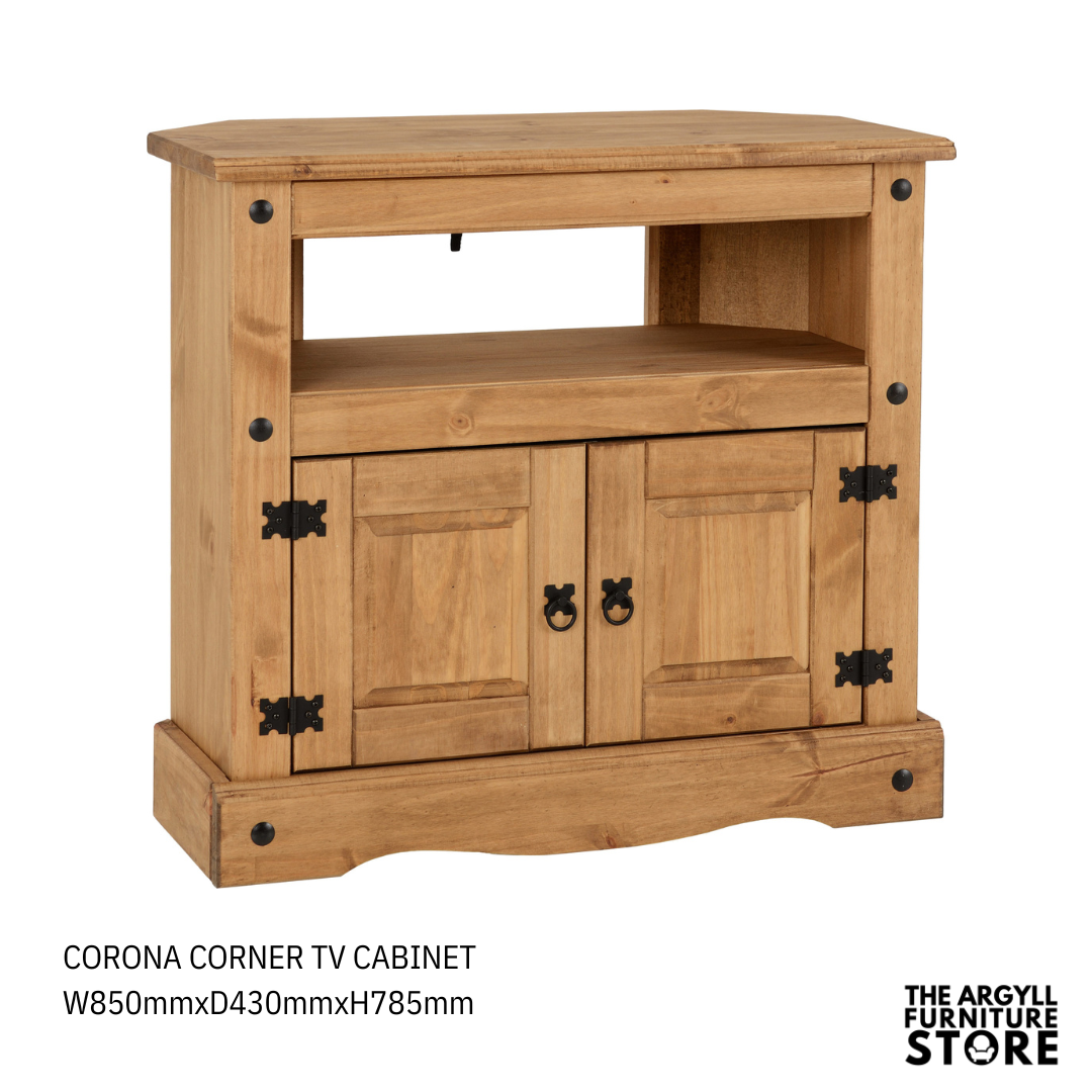 Corona TV Units Distressed Waxed Pine