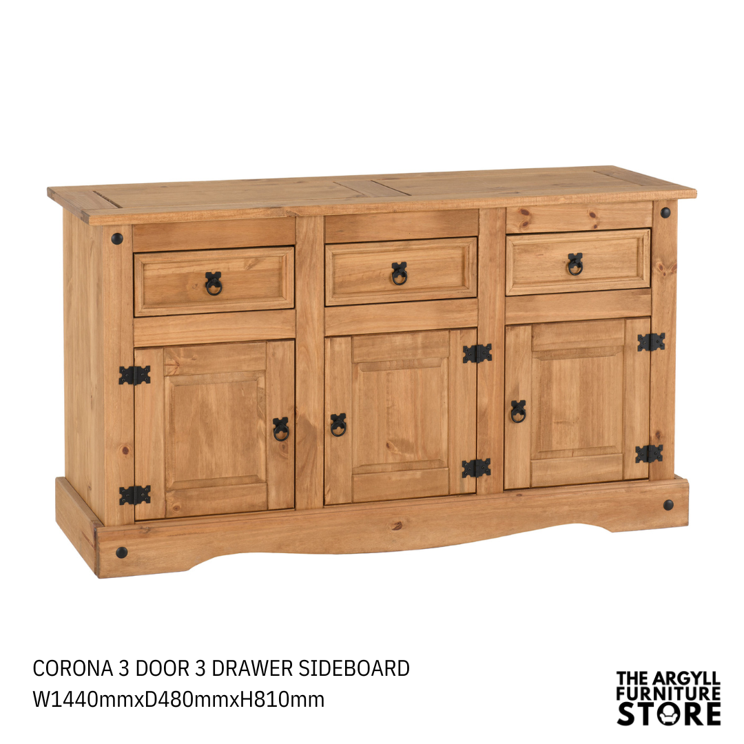 Corona Sideboards Distressed Waxed Pine