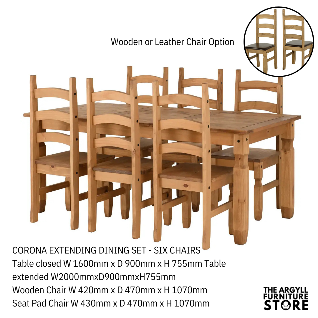 Corona Dining Tables & Sets Distressed Waxed Pine