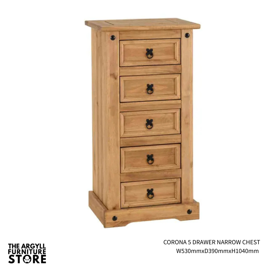 Corona Bedroom Drawers and Chests Distressed Waxed Pine