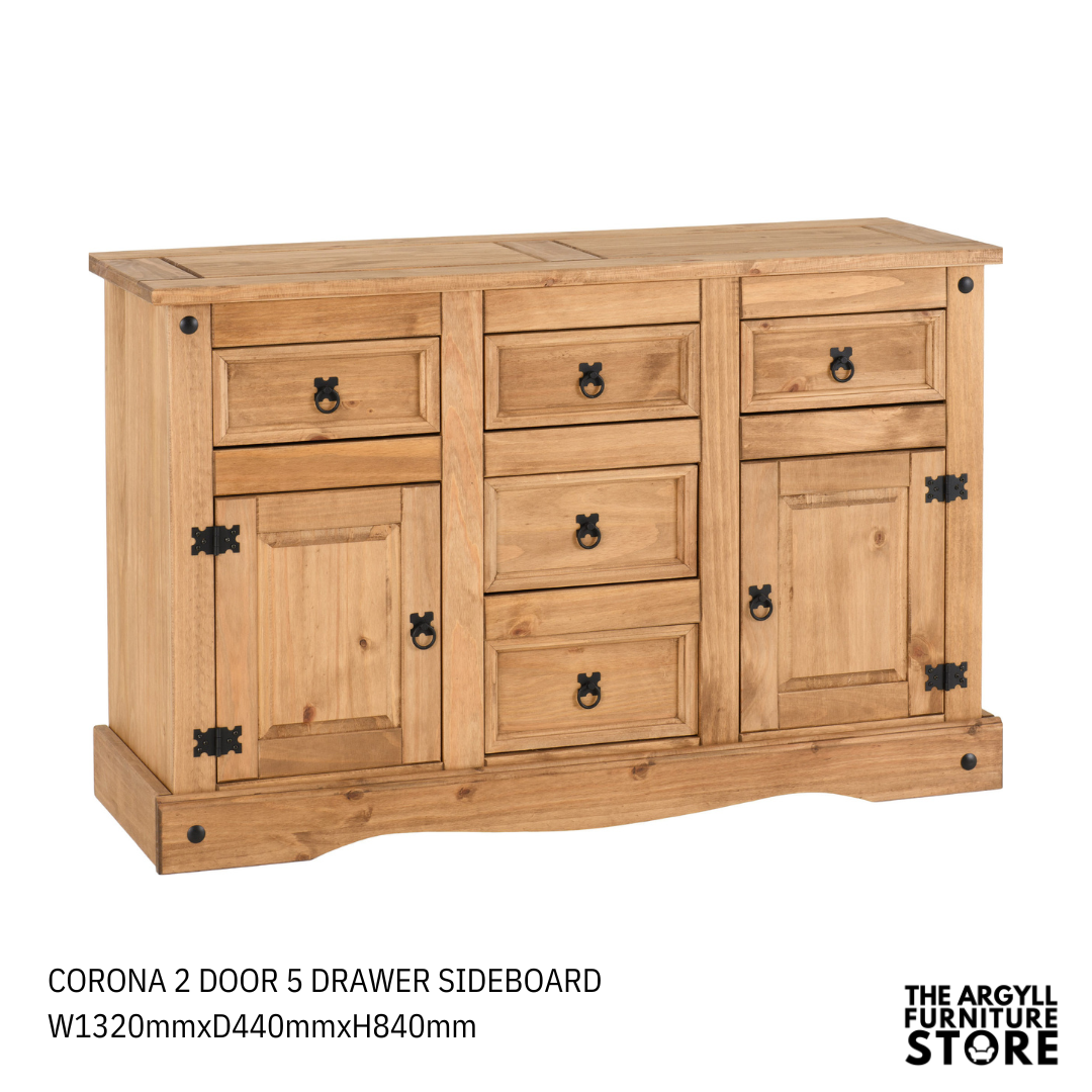 Corona Sideboards Distressed Waxed Pine