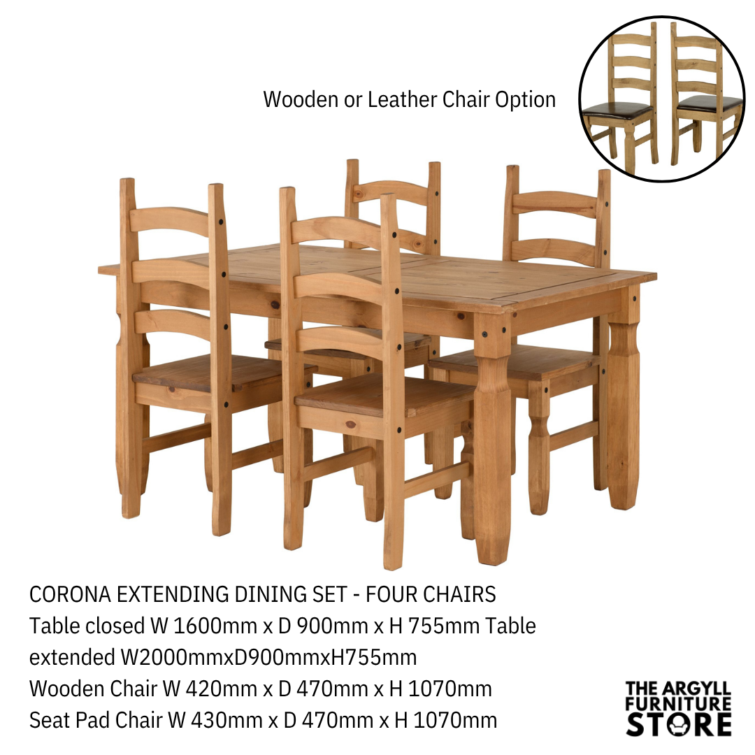Corona Dining Tables & Sets Distressed Waxed Pine