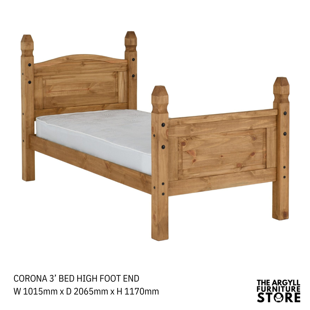 Corona Beds Distressed Waxed Pine