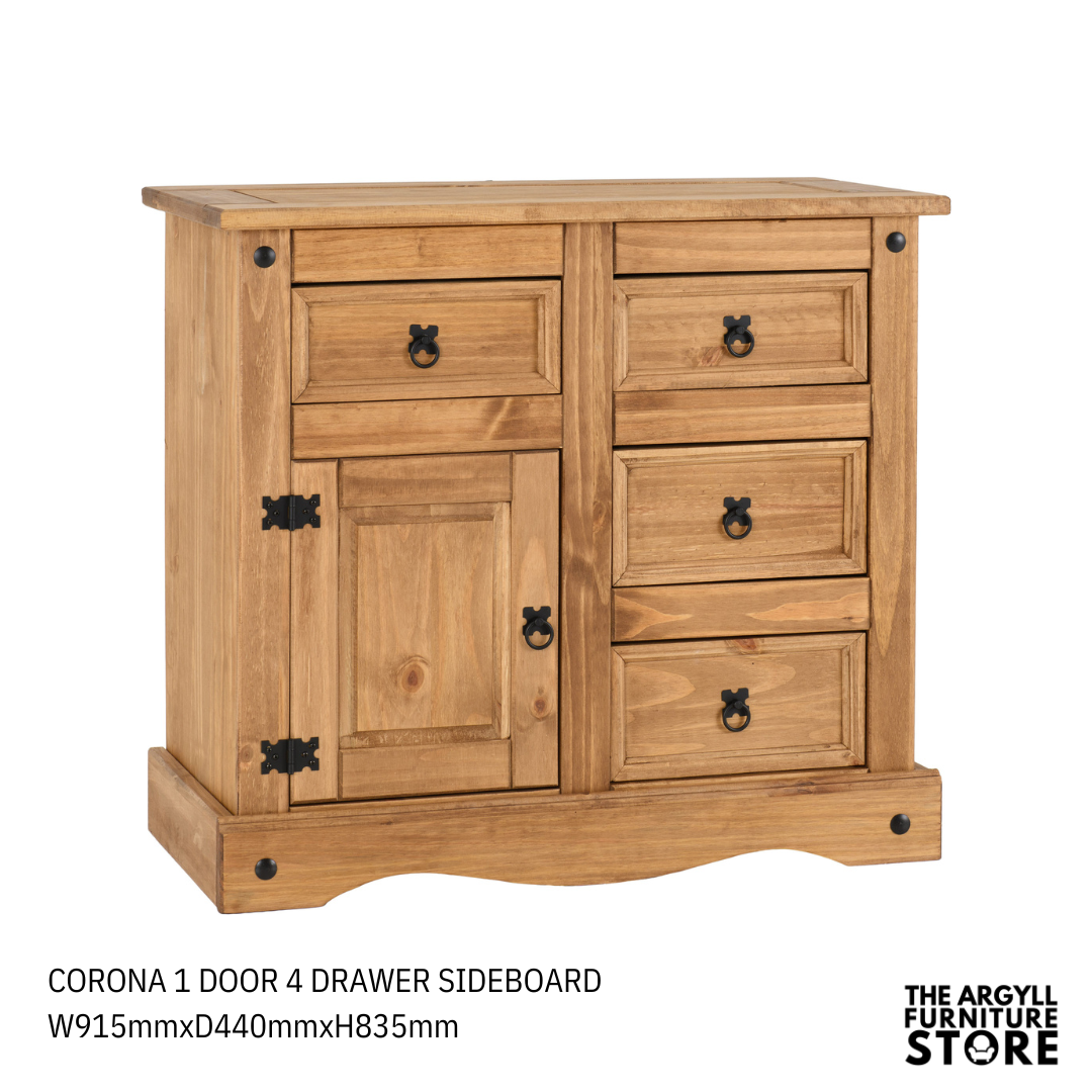 Corona Sideboards Distressed Waxed Pine