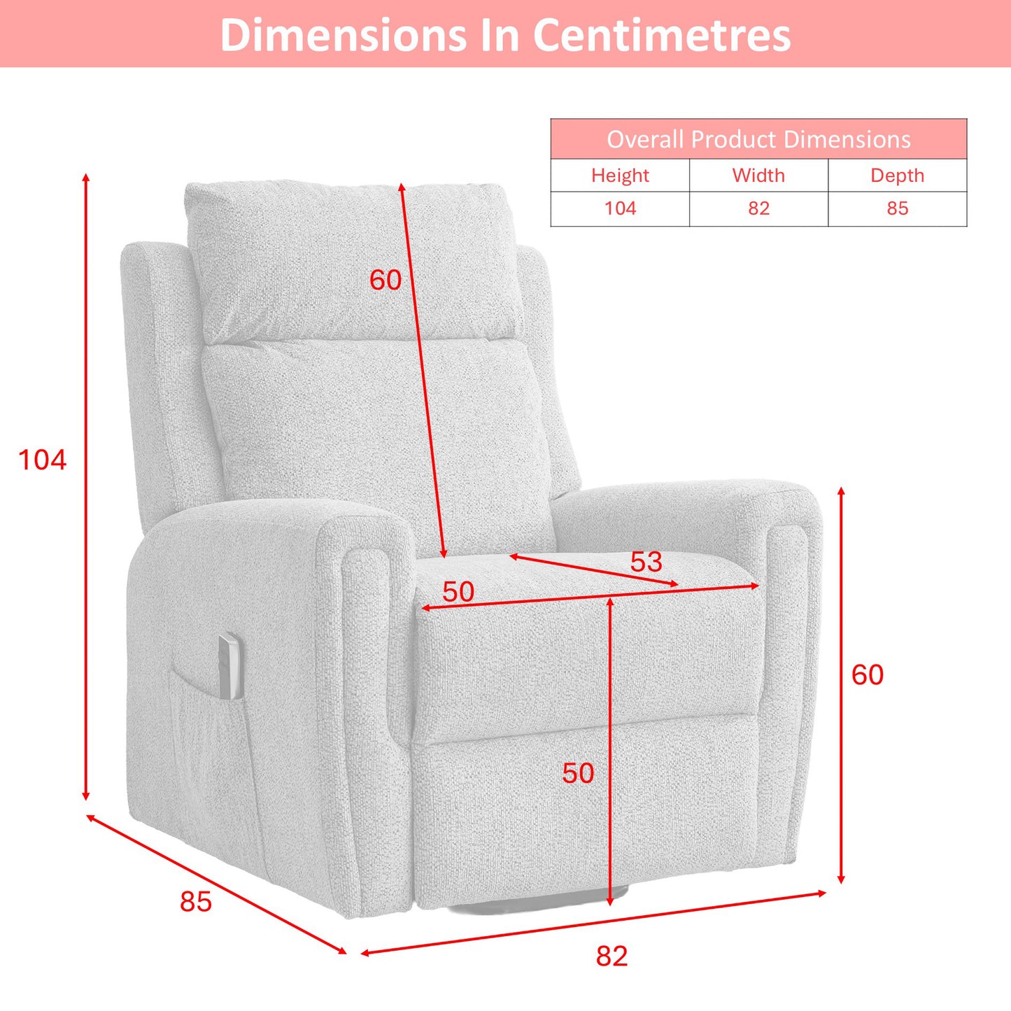 Mayfair Fabric Electric Lift & Tilt Dual Motor Recliner