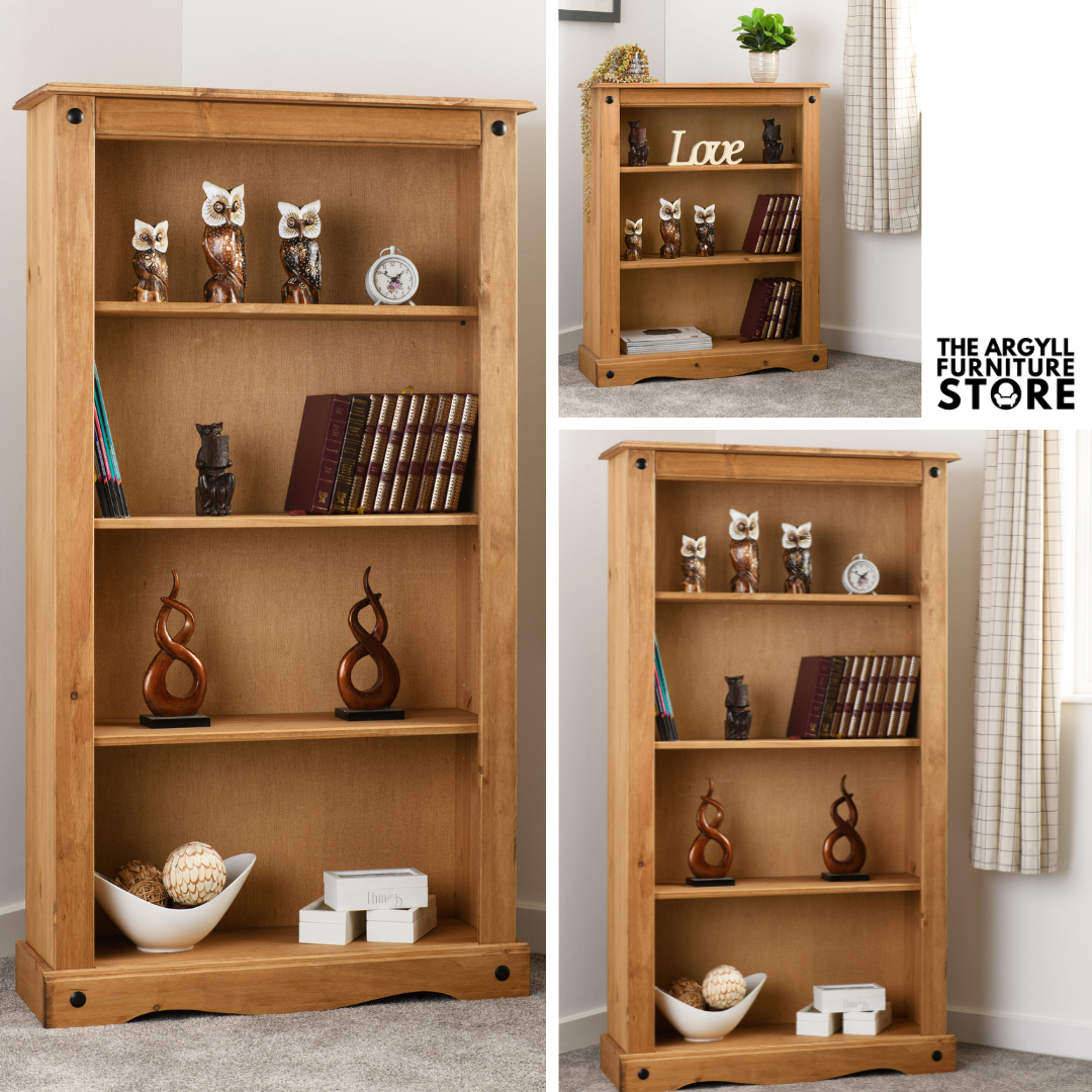 Corona Book Cases & Display Cabinets Distressed Waxed Pine