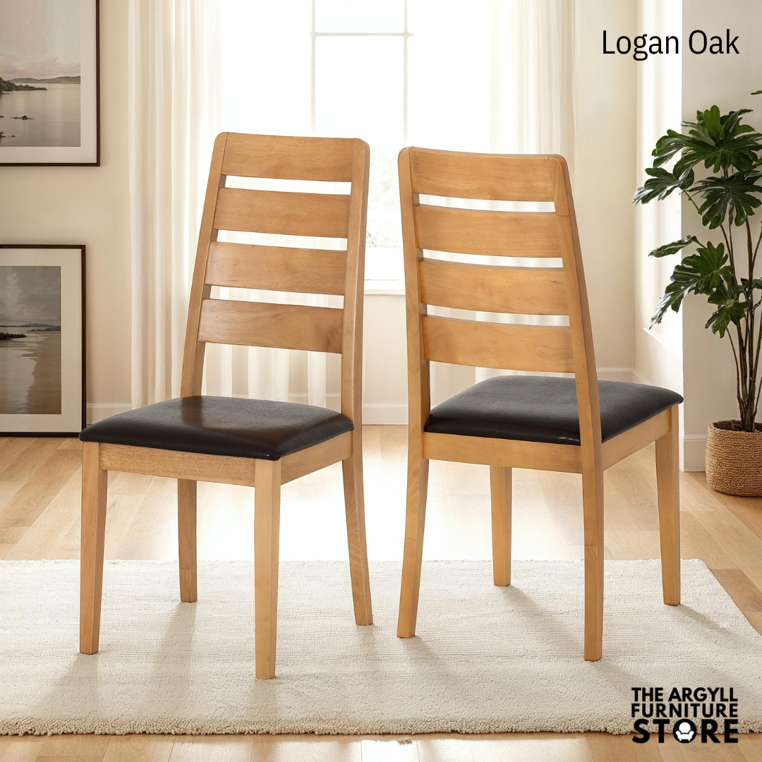 Logan Oak Varnish Dining Chair (box of 2)