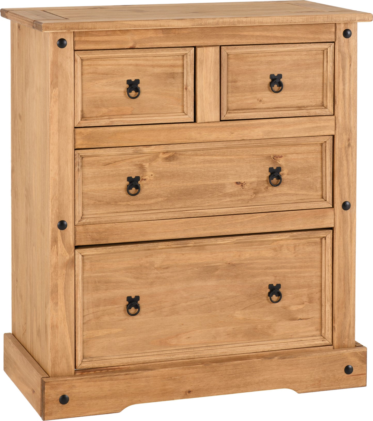Corona Trio Bedroom Set Distressed Waxed Pine