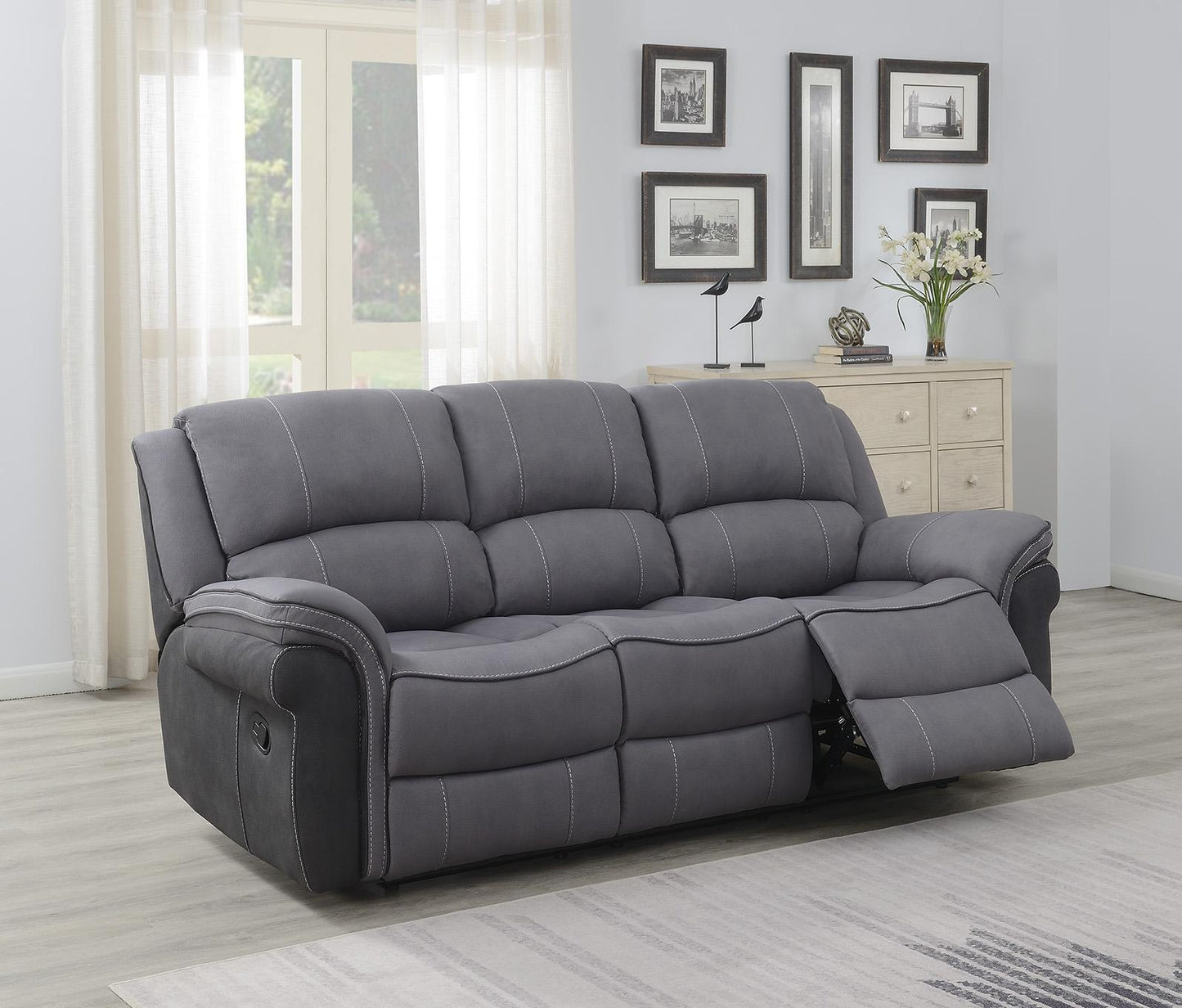 Kingston 3 Seater Manual Recline