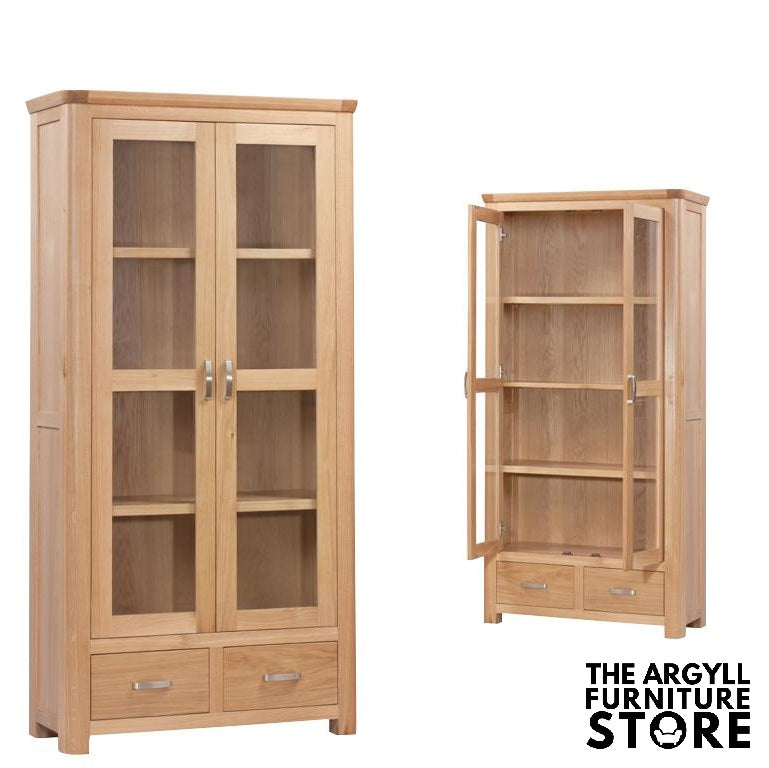 Treviso Oak Display Cabinet