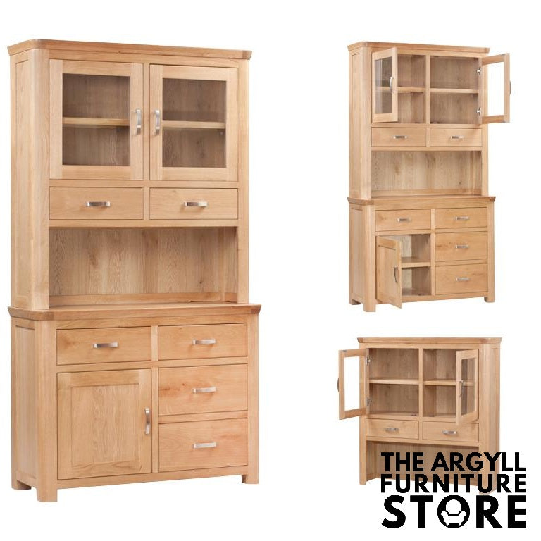 Treviso Oak Small Buffet Hutch