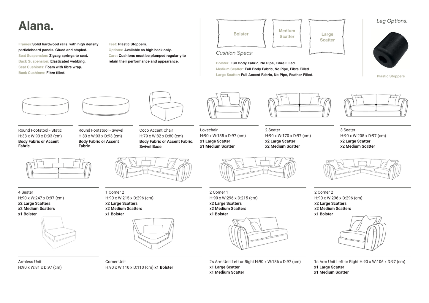 Alana Corner Sofa Collection