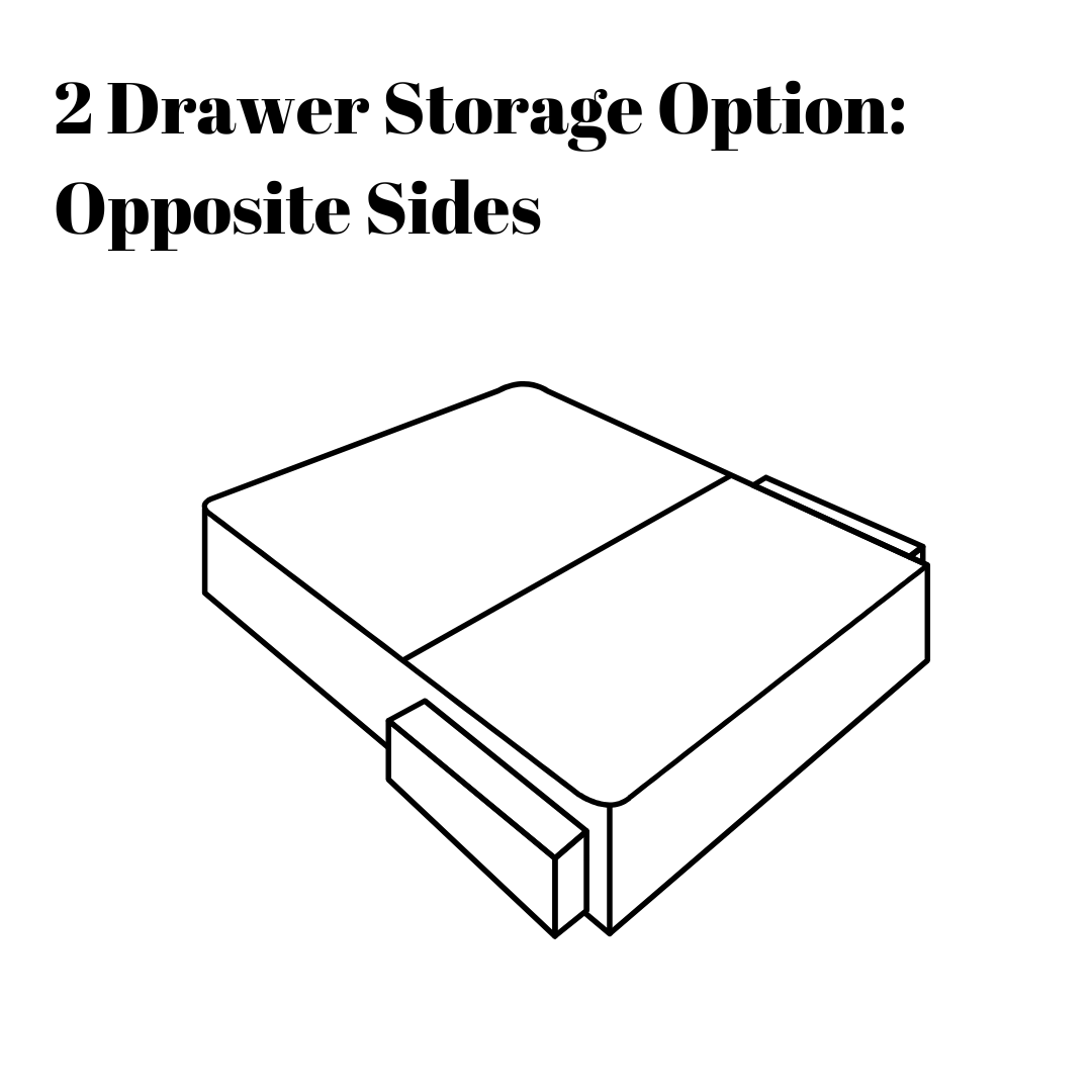 Ultimate Divan Bed Base + Headboard + Mattress Package + 2 Drawers (opposite side)