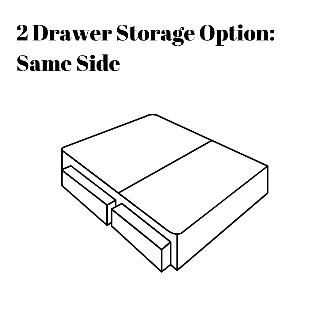 Ultimate Divan Bed Base + Headboard + Mattress Package + 2 Drawers (same Side)