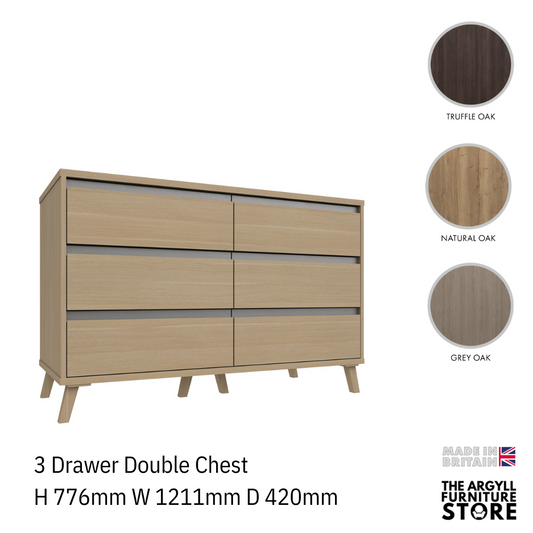 Tamar 3 Drawer Double Chest