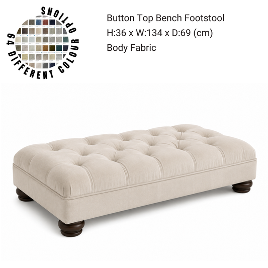 Button Top Bench Footstool