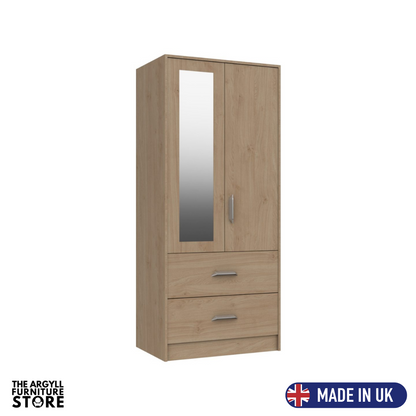 Marlow 2 Door Combi Robe with Mirror