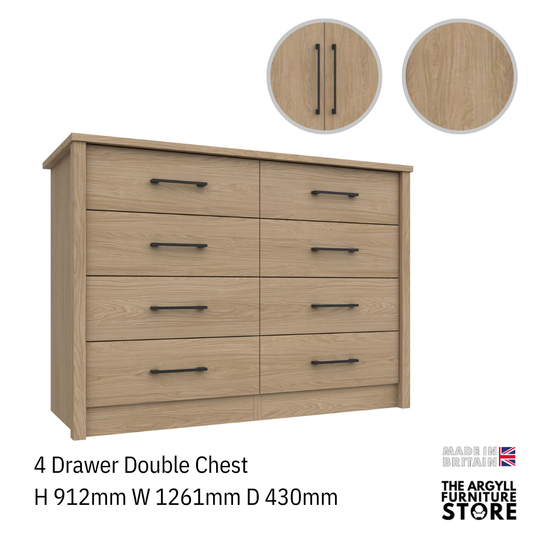 Edale 4 Drawer Double Chest