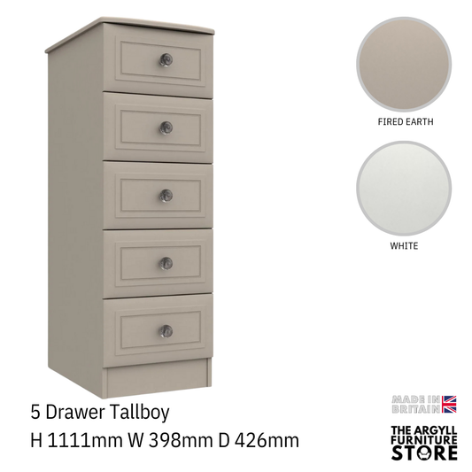 Hadleigh 5 Drawer Tallboy