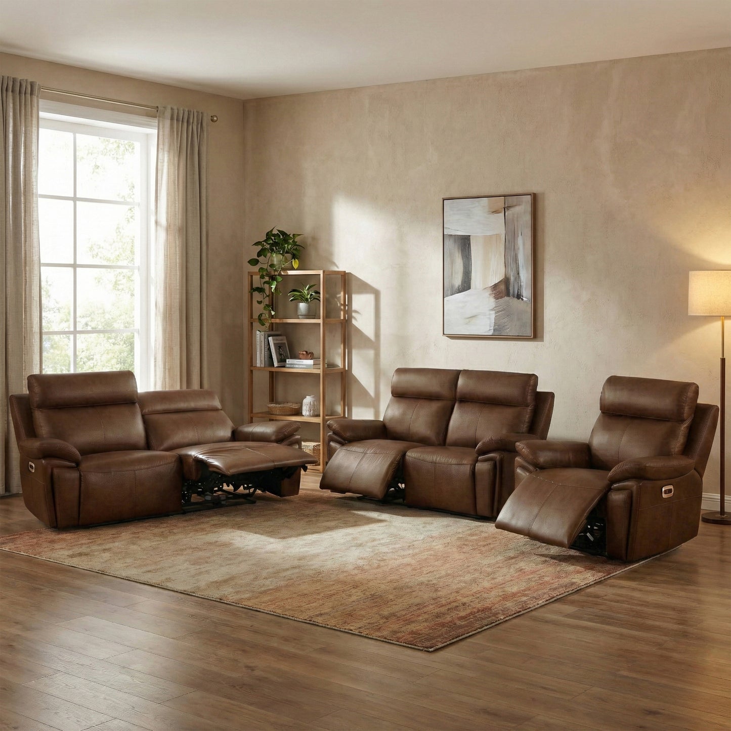 Ashby 2 Seater Electric Recliner Sofa black/Tan