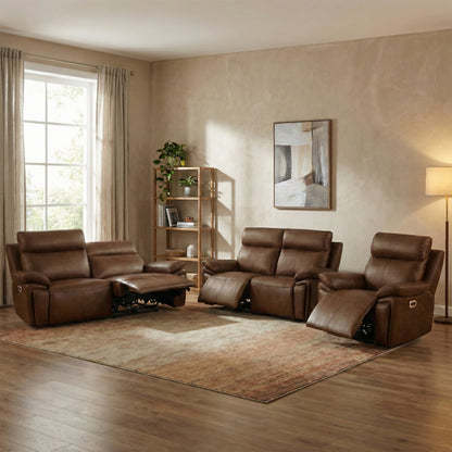 Ashby 2 Seater Electric Recliner Sofa black/Tan