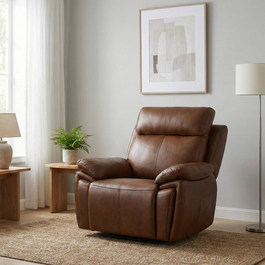 Ashby Electric Recliner Armchair black/Tan