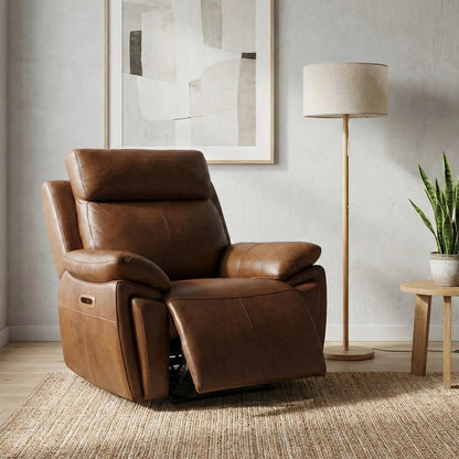 Ashby Electric Recliner Armchair black/Tan