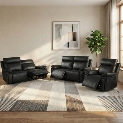 Ashby 2 Seater Electric Recliner Sofa black/Tan