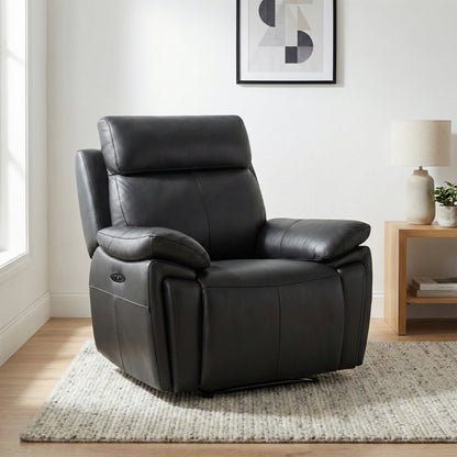 Ashby Electric Recliner Armchair black/Tan
