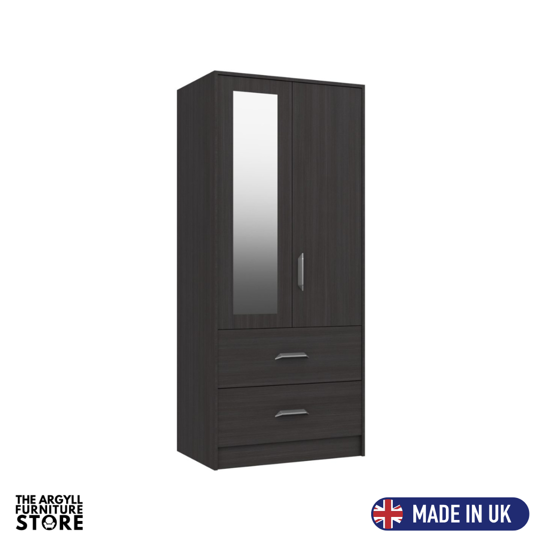 Marlow 2 Door Combi Robe with Mirror