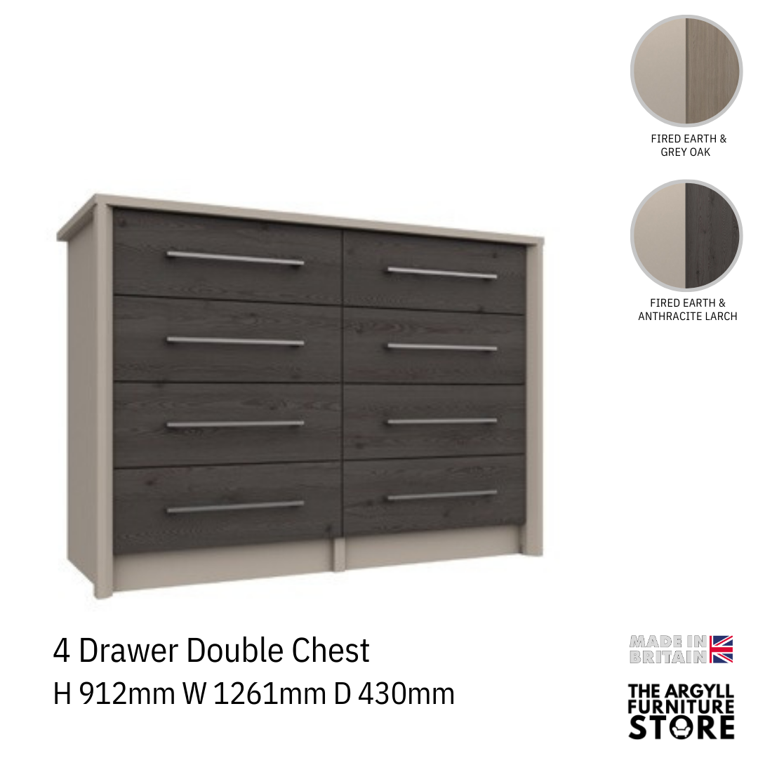 Burford 4 Drawer Double Chest
