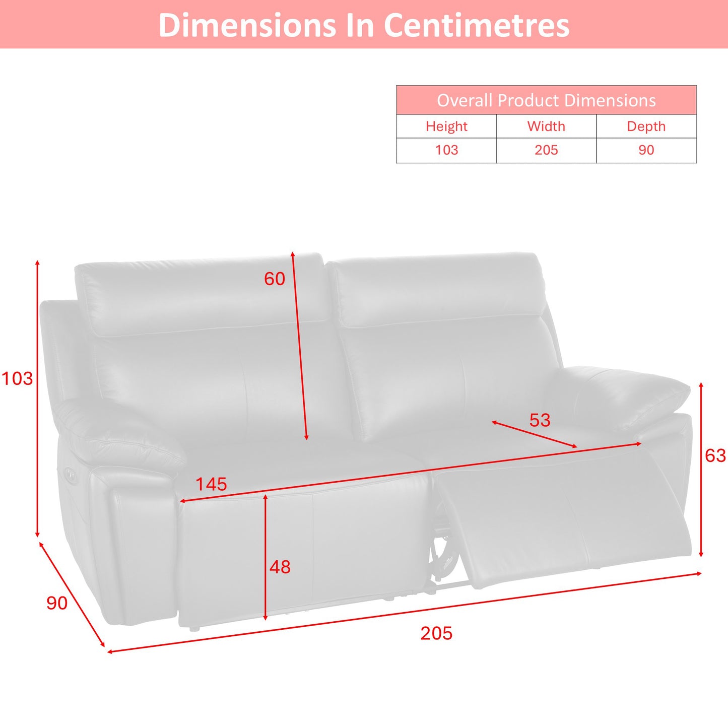 Ashby Set 2 x 2.5 Seater Electric Recliner Sofas black/Tan