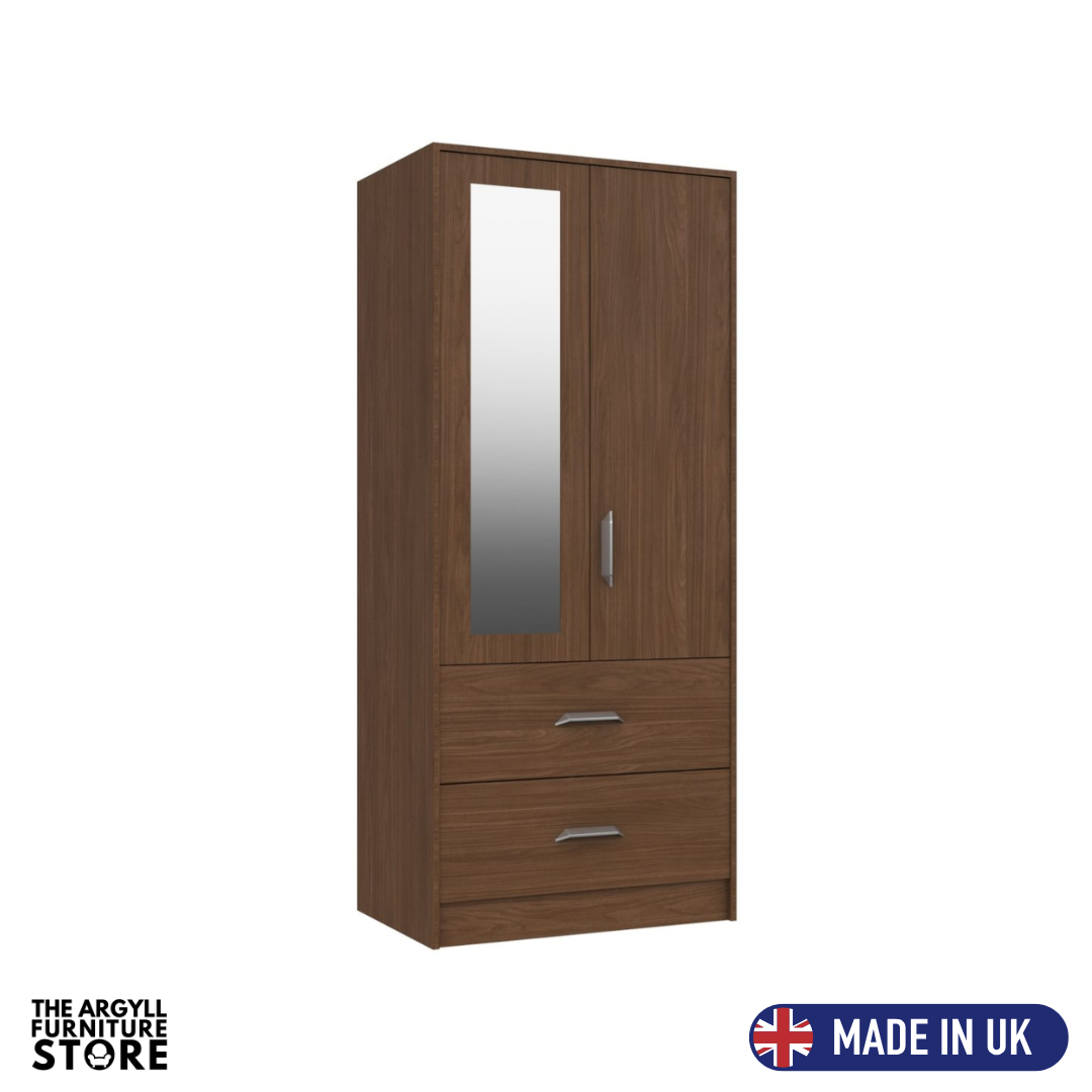 Marlow 2 Door Combi Robe with Mirror