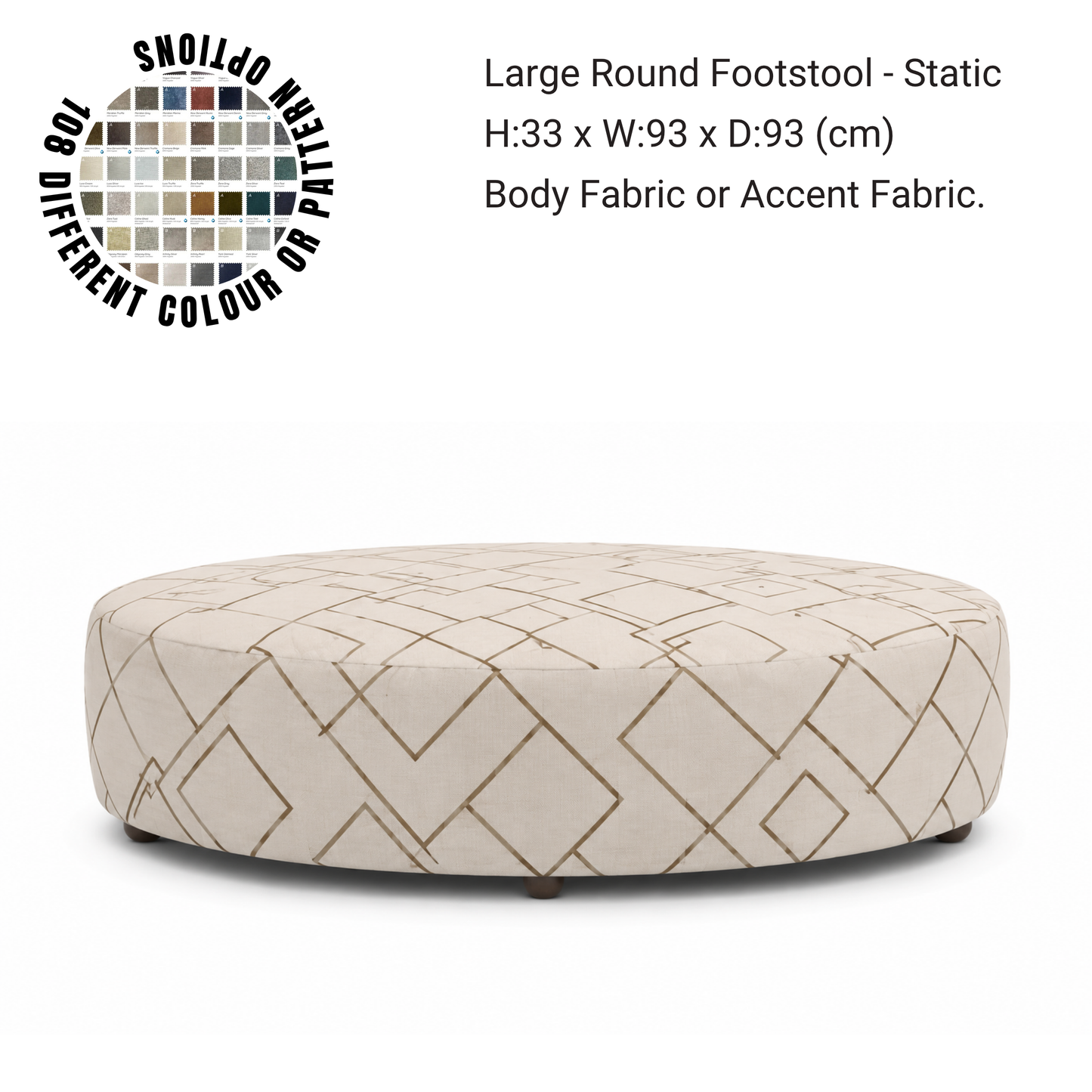 Large Round Footstool - Static