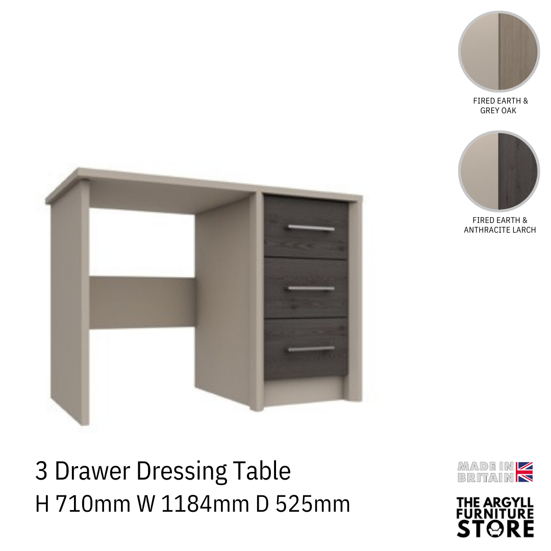 Burford 3 Drawer Dressing Table