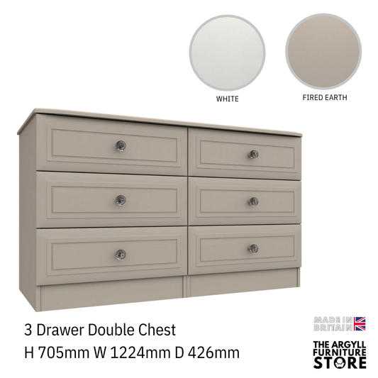 Hadleigh 3 Drawer Double Chest