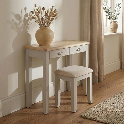 Windermere Oak Painted Dressing Table, Stool & Mirror