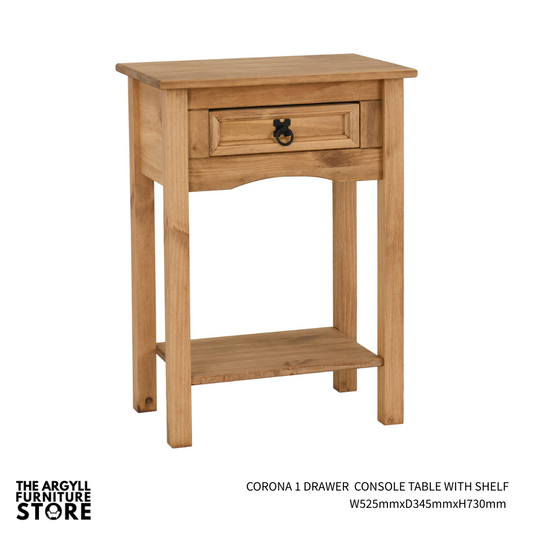 Corona Console Tables Distressed Waxed Pine