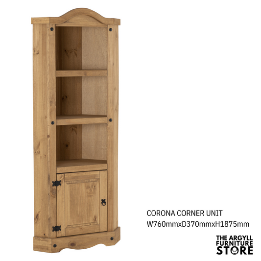 Corona Book Cases & Display Cabinets Distressed Waxed Pine