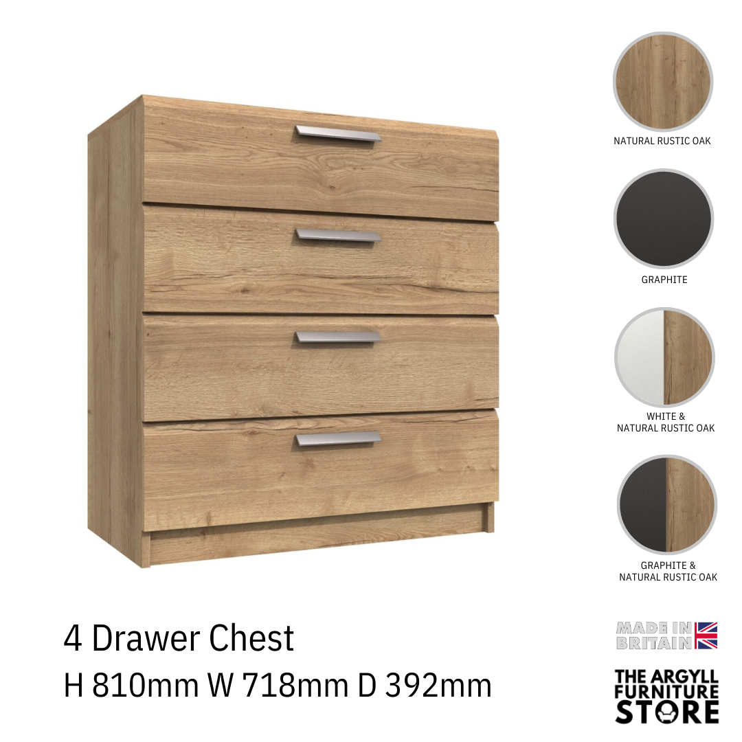 Waterfall 4 Drawer Chest