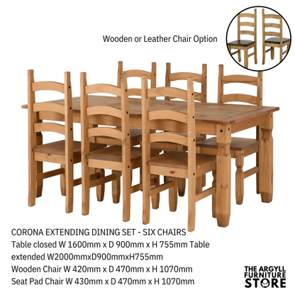Corona Dining Tables & Sets Distressed Waxed Pine