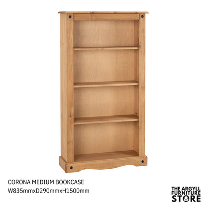 Corona Book Cases & Display Cabinets Distressed Waxed Pine