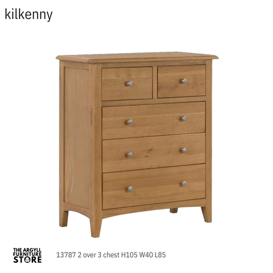 Kilkenny Oak 2 Over 3 Drawer Chest