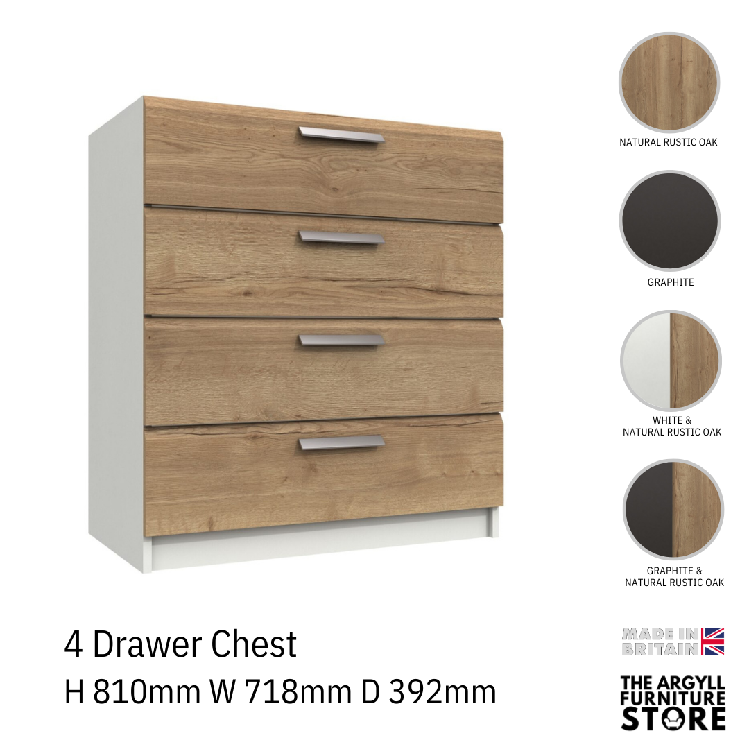 Waterfall 4 Drawer Chest