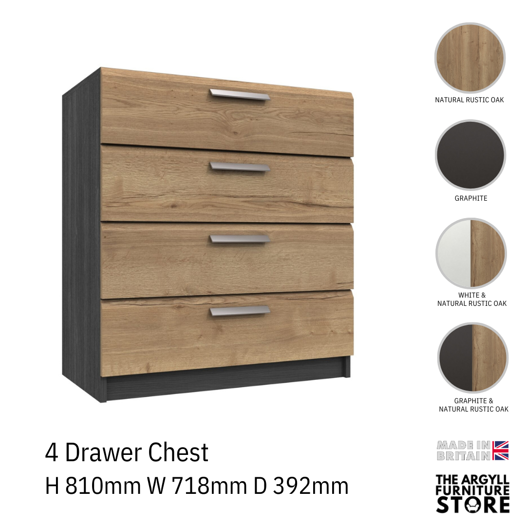 Waterfall 4 Drawer Chest