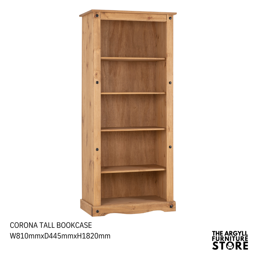Corona Book Cases & Display Cabinets Distressed Waxed Pine