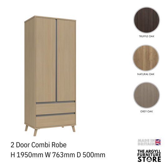 Tamar 2 Door Combi Wardrobe