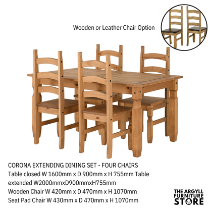 Corona Dining Tables & Sets Distressed Waxed Pine